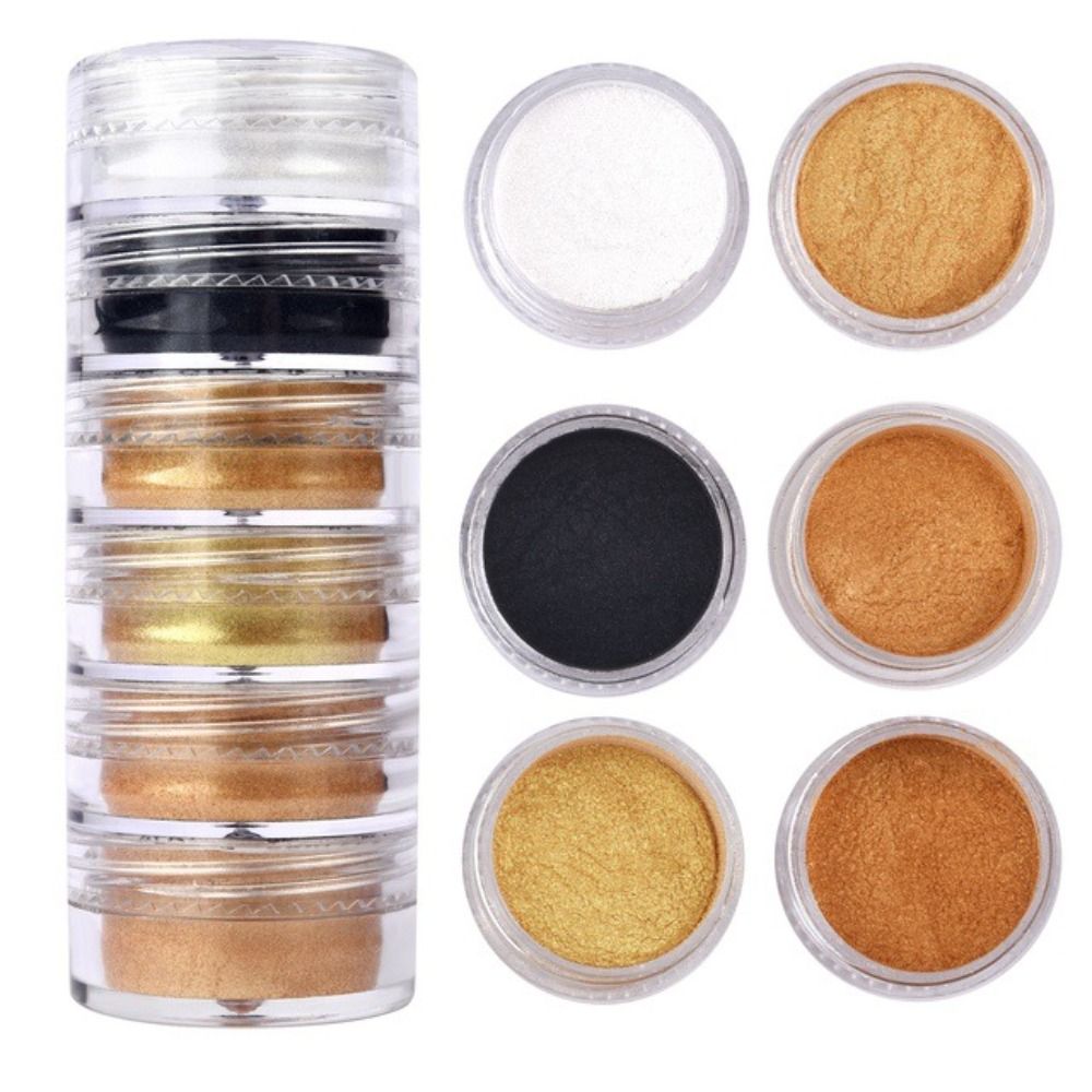 Resin Pigment Set - 6 色/セットグリッターマイカパウダー新しいネイルアート真珠光沢エポキシ樹脂染料 DIY ジュエリー工芸品石鹸作り真珠顔料