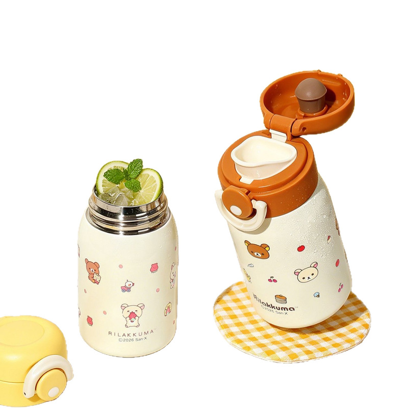 Vacuum Chamber Small - リラックマ ミニ真空ウォーターボトル 316ステンレススチール 230ml 漏れ防止 ポータブル