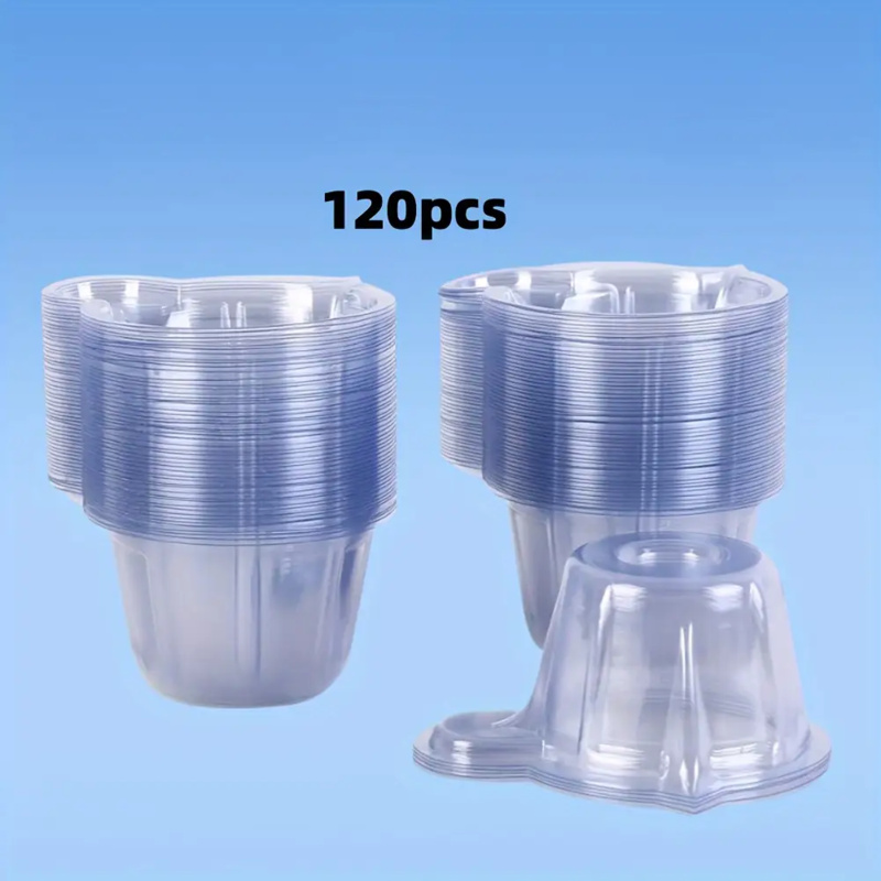 Mixing Cup Silicone - 120透明プラスチック樹脂混合カップ、40ml円筒形多機能ディスペンシング容器、塗料、エポキシ樹脂、手作り用