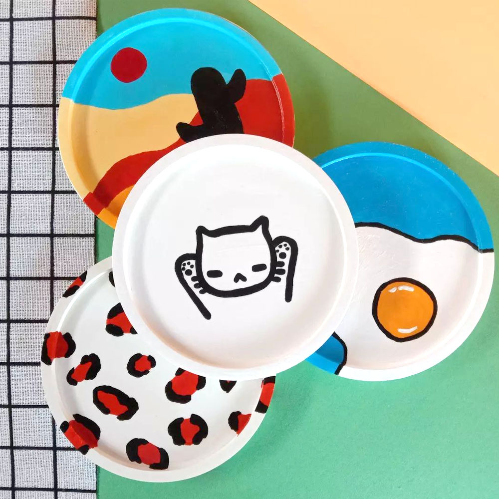 ラウンドコースターシリコーン型 DIY 手作り楕円形石膏セメ - Coaster Mold Round のレビューと価格