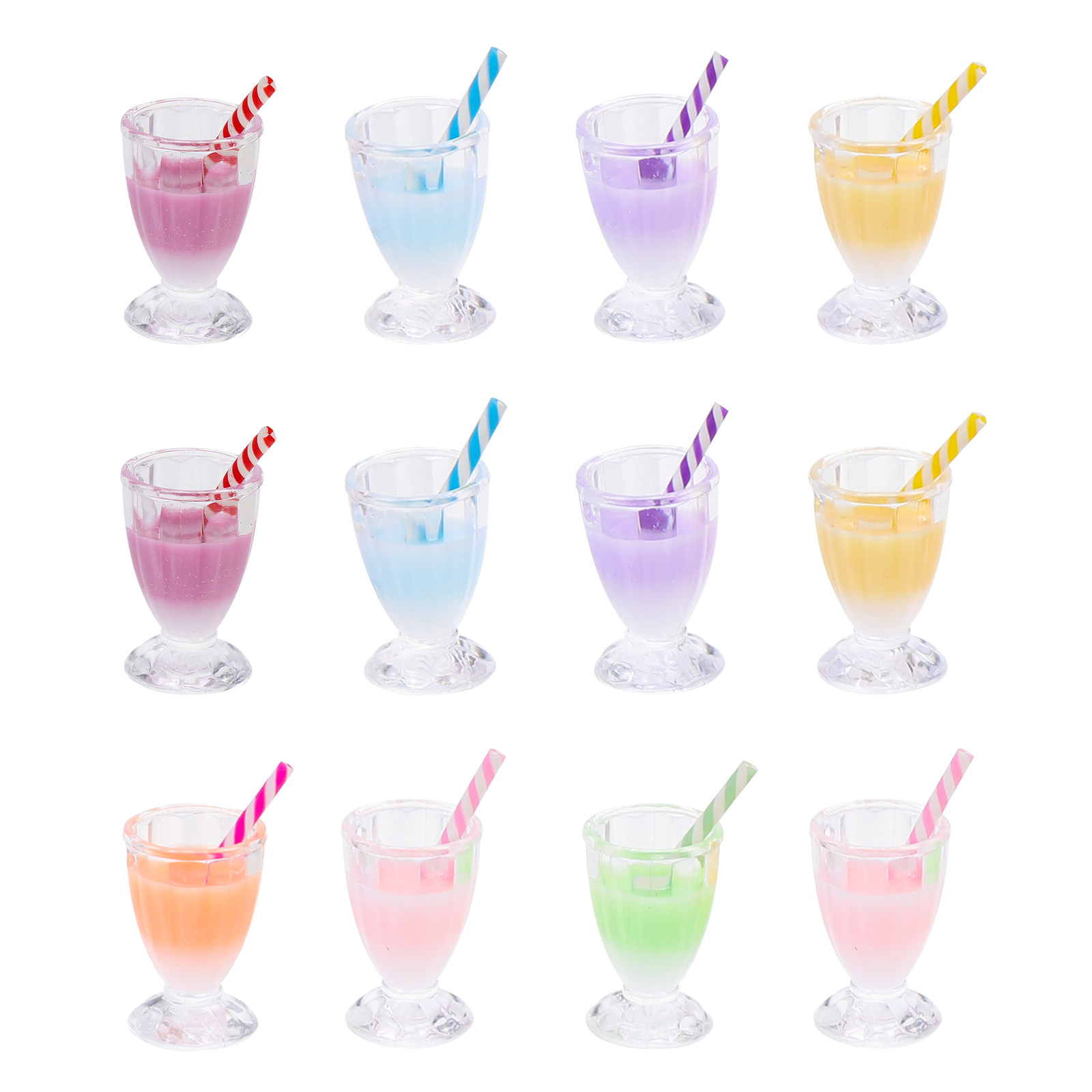 12個入り ミルクティーボトル型チャーム。レジン製の飲料チャ - Resin Crafts のレビューと価格