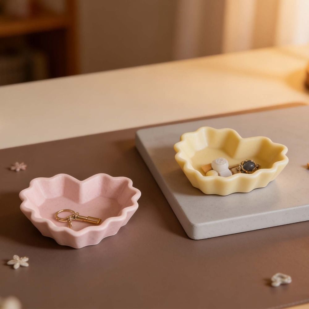ハート型プレート収納ボウル樹脂型シリコーン白エポキシシリコー - Silicone Mold Tray のレビューと価格