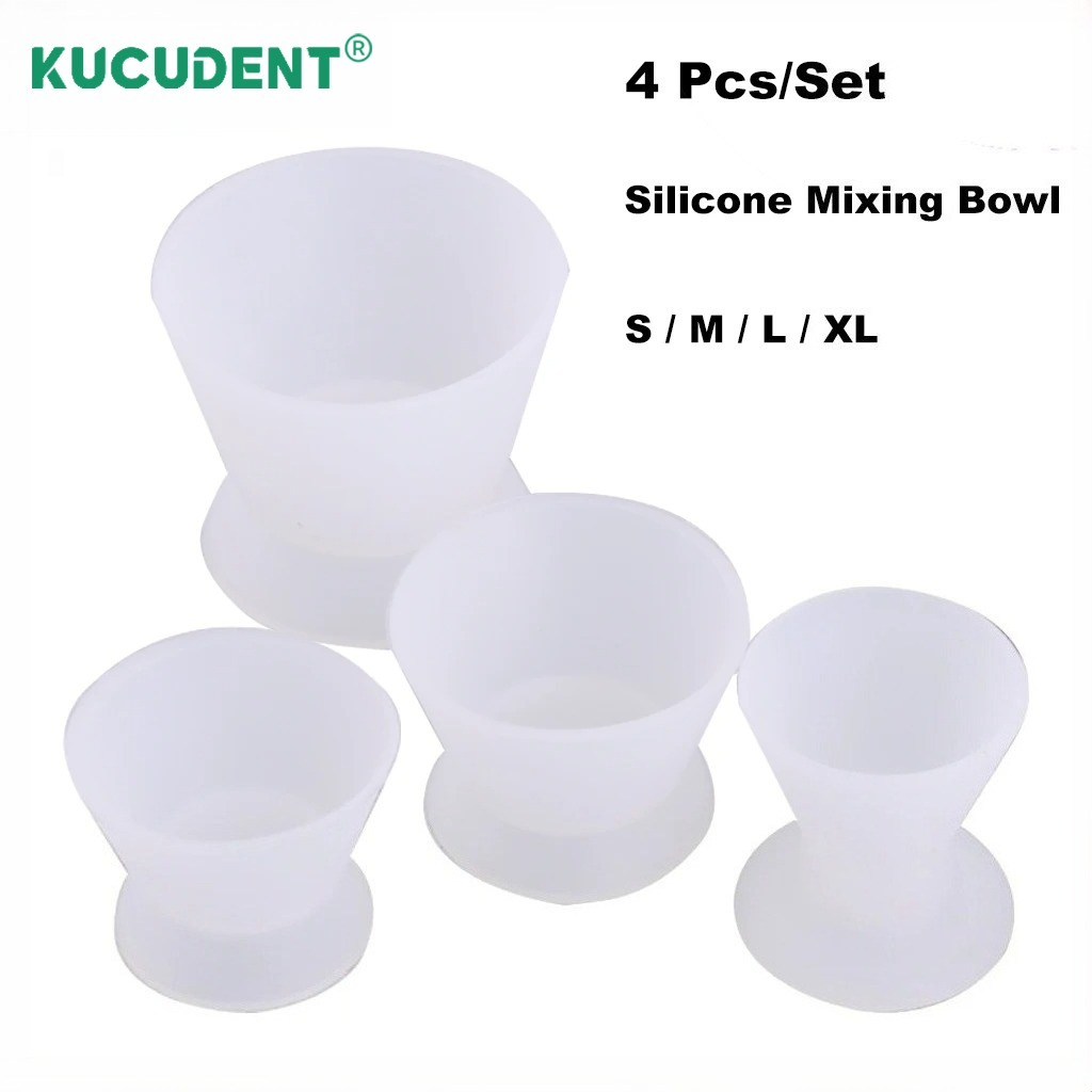 4個セット デンタルシリコンカップ 柔軟な自己硬化型ミキシン - Mixing Cup Silicone のレビューと価格