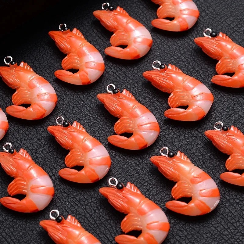 10個入り 3Dシミュレートロブスターシュリンプチャーム、ア - Resin Craft Supplies のレビューと価格
