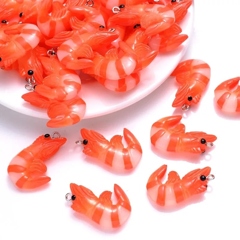 10個入り 3Dシミュレートロブスターシュリンプチャーム、ア - Resin Craft Supplies のレビューと価格
