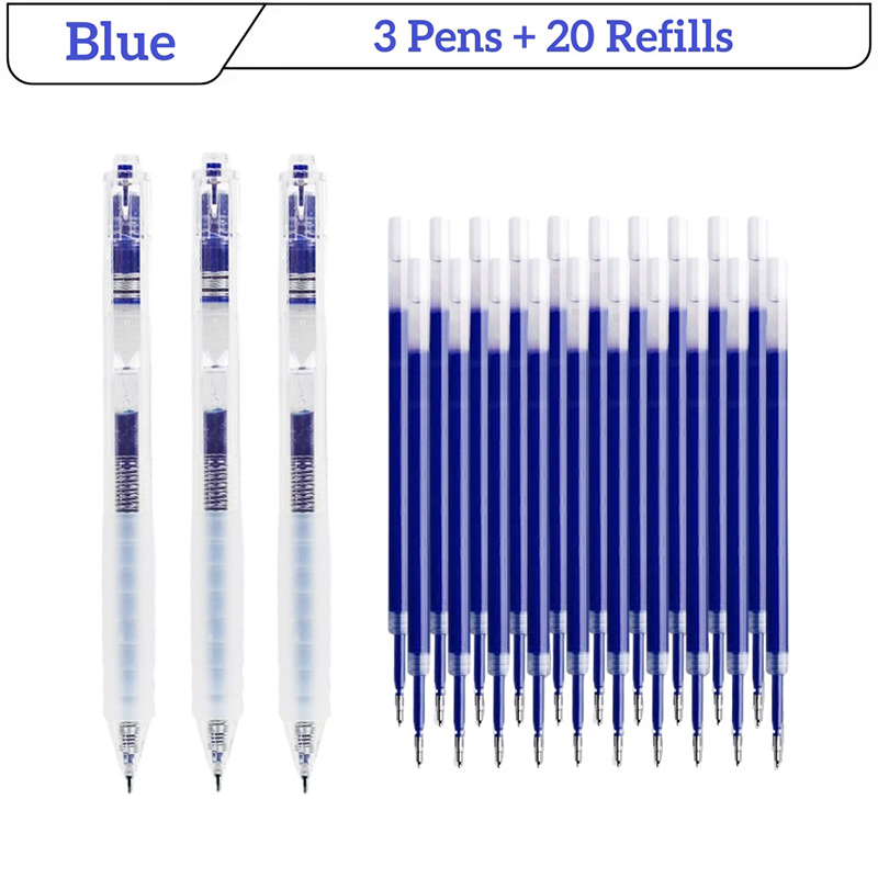 ペン3本 リフィル20本 格納式ゲルペンセット 0.5mm  - Pilot Pen G2 のレビューと価格