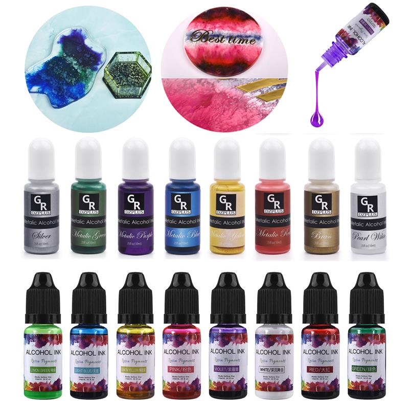 エポキシ樹脂3Dインク,10ml/15ml,ジュエリー作り用 - Resin Dye Alcohol のレビューと価格